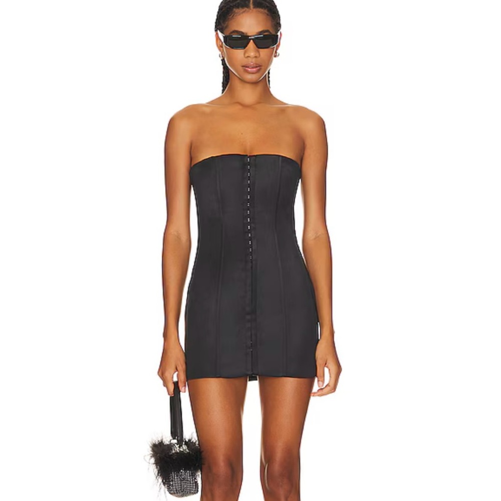 GUIZIO  SATIN CORSET DRESS XS NEW With Tags